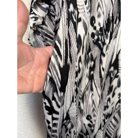 Natori Komono Black and White Midi Dress Slip On Size Medium - Picture 5 of 8